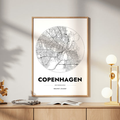 Copenhagen Spot Map Poster