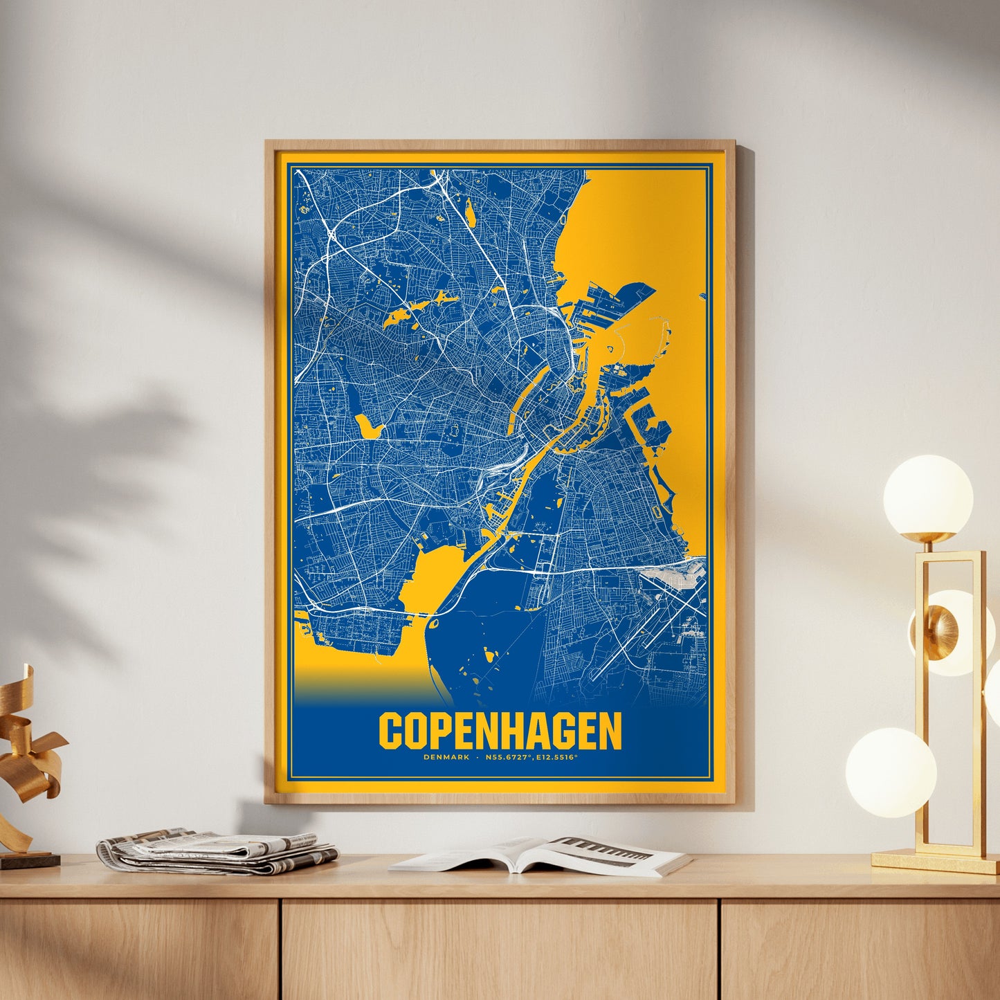 Copenhagen Blockbuster Map Poster