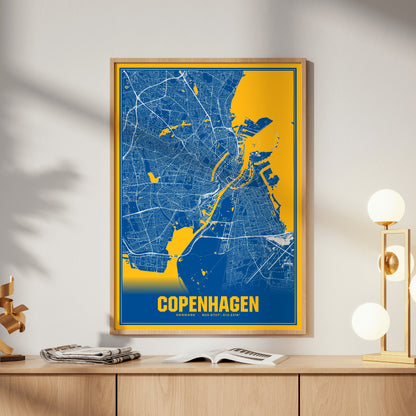 Copenhagen Blockbuster Map Poster
