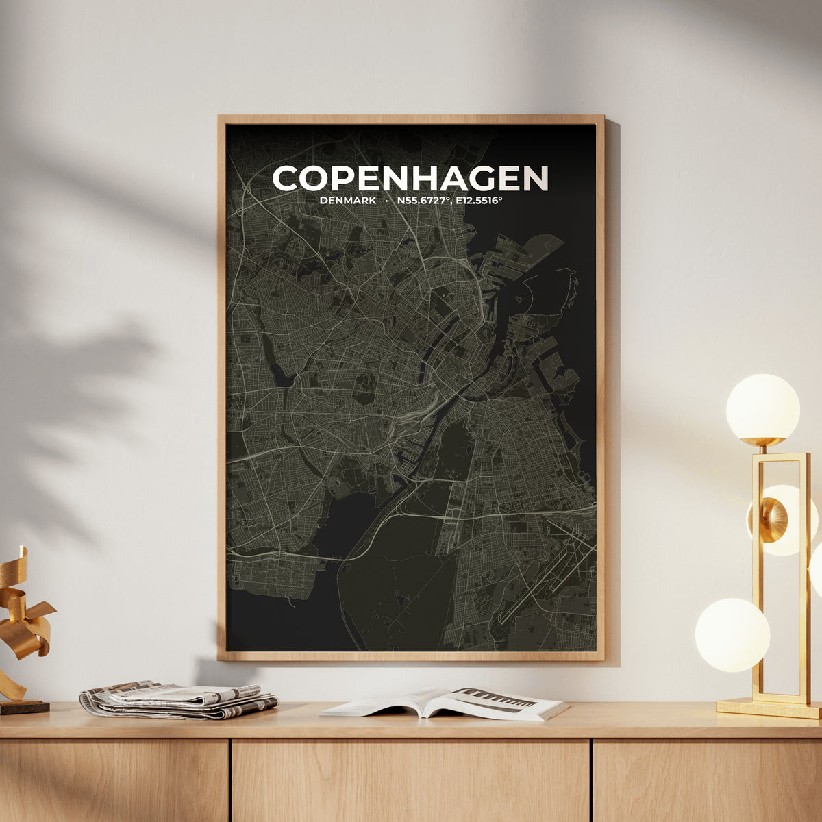Copenhagen Sable Map Poster