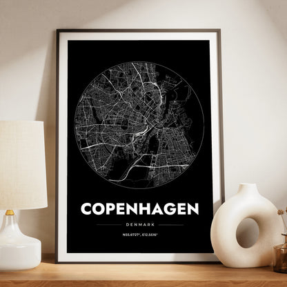 Copenhagen Spot Map Poster