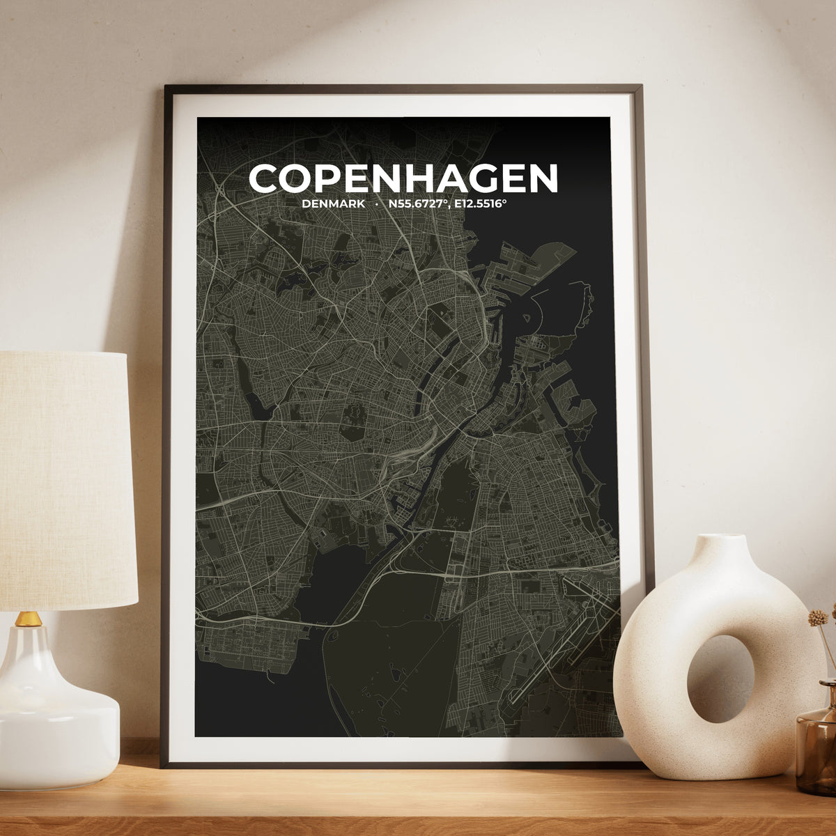 Copenhagen Sable Map Poster