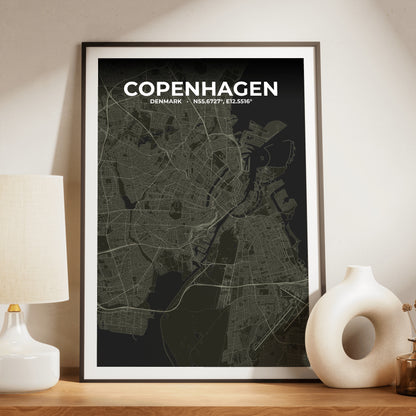 Copenhagen Sable Map Poster