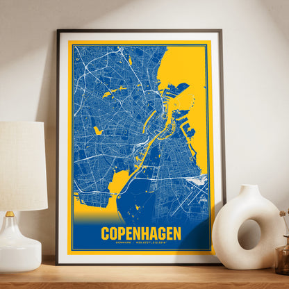 Copenhagen Blockbuster Map Poster