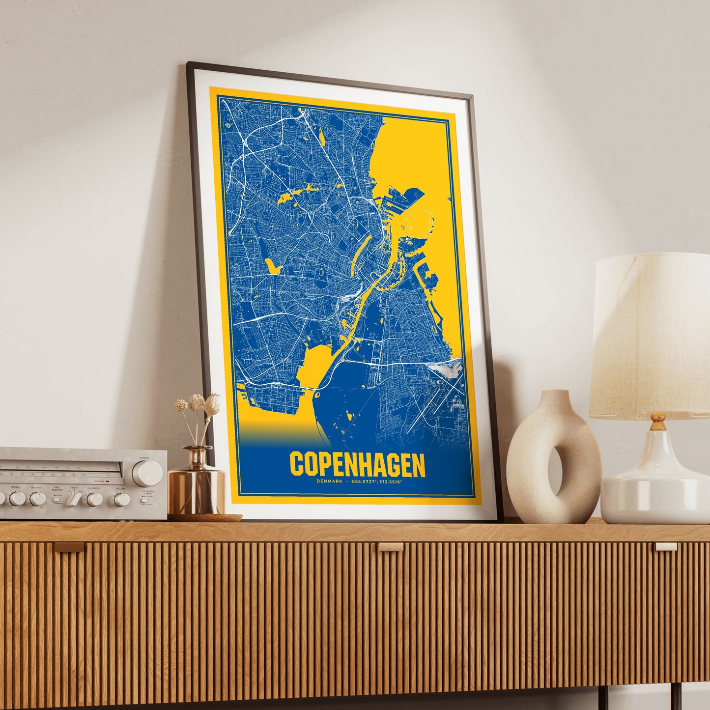Copenhagen Blockbuster Map Poster