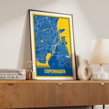 Copenhagen Blockbuster Map Poster
