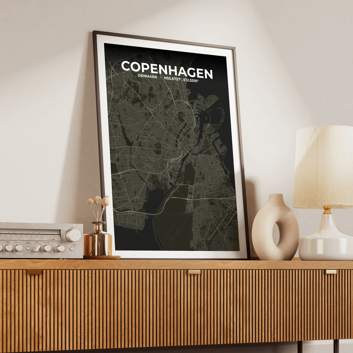 Copenhagen Sable Map Poster