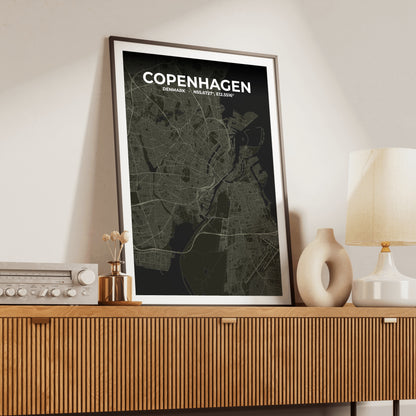 Copenhagen Sable Map Poster