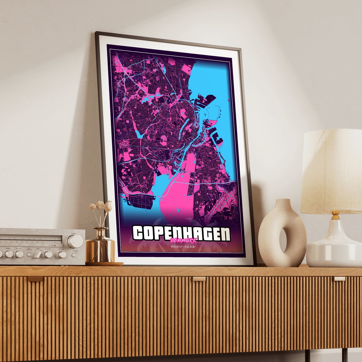 Copenhagen GTA Map Poster