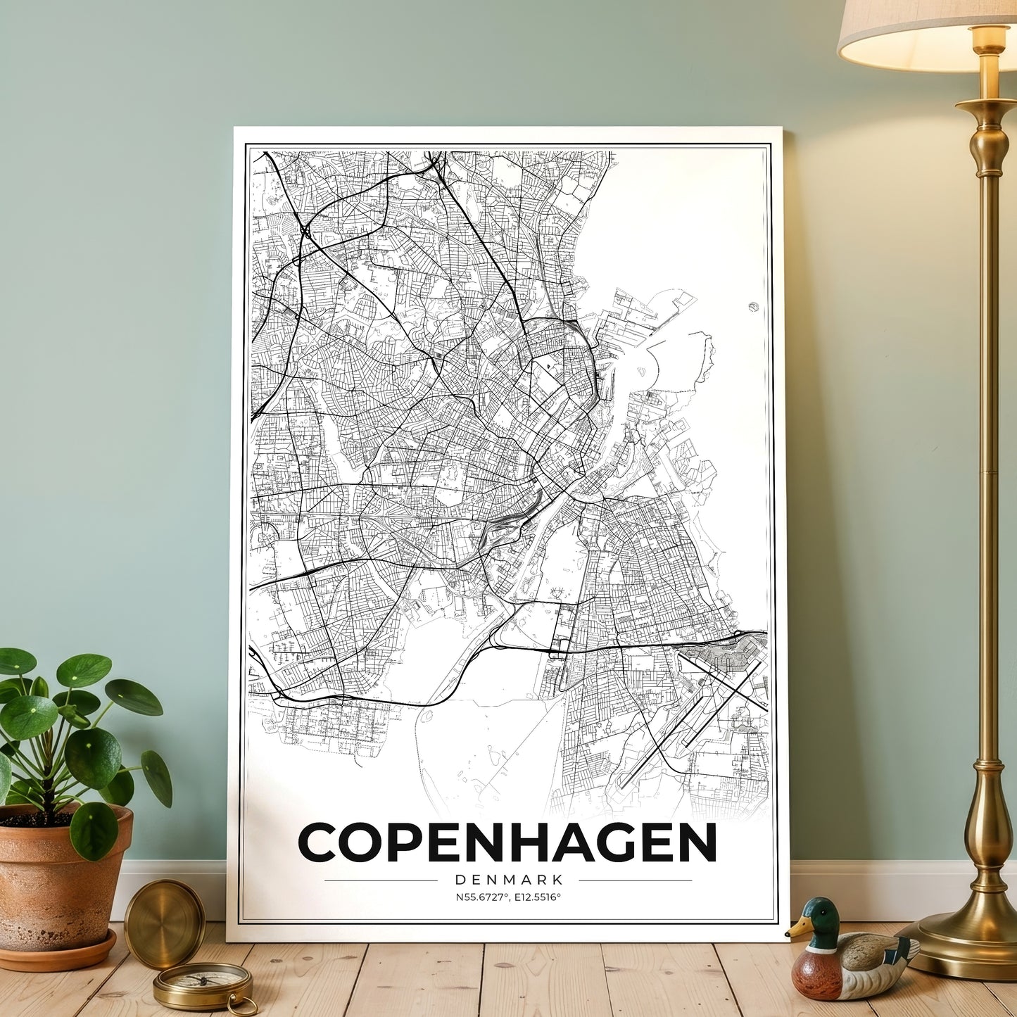Copenhagen Modern Map Poster