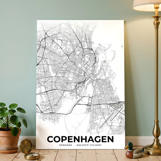Copenhagen Elegant Map Poster