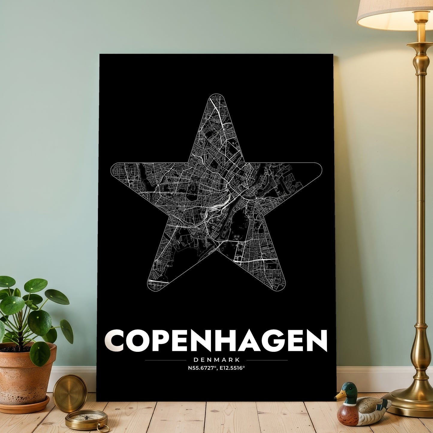 Copenhagen Star Map Poster