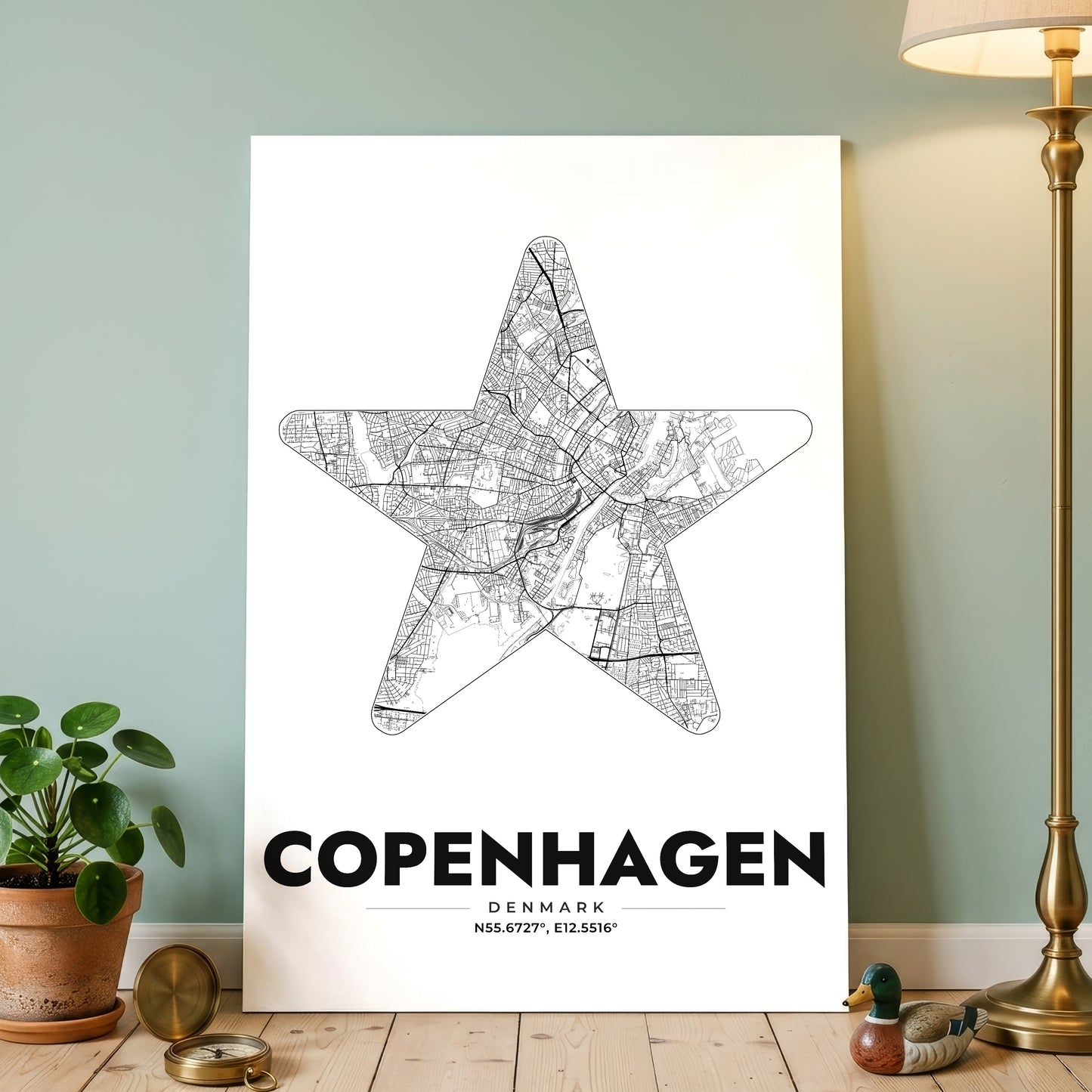 Copenhagen Star Map Poster