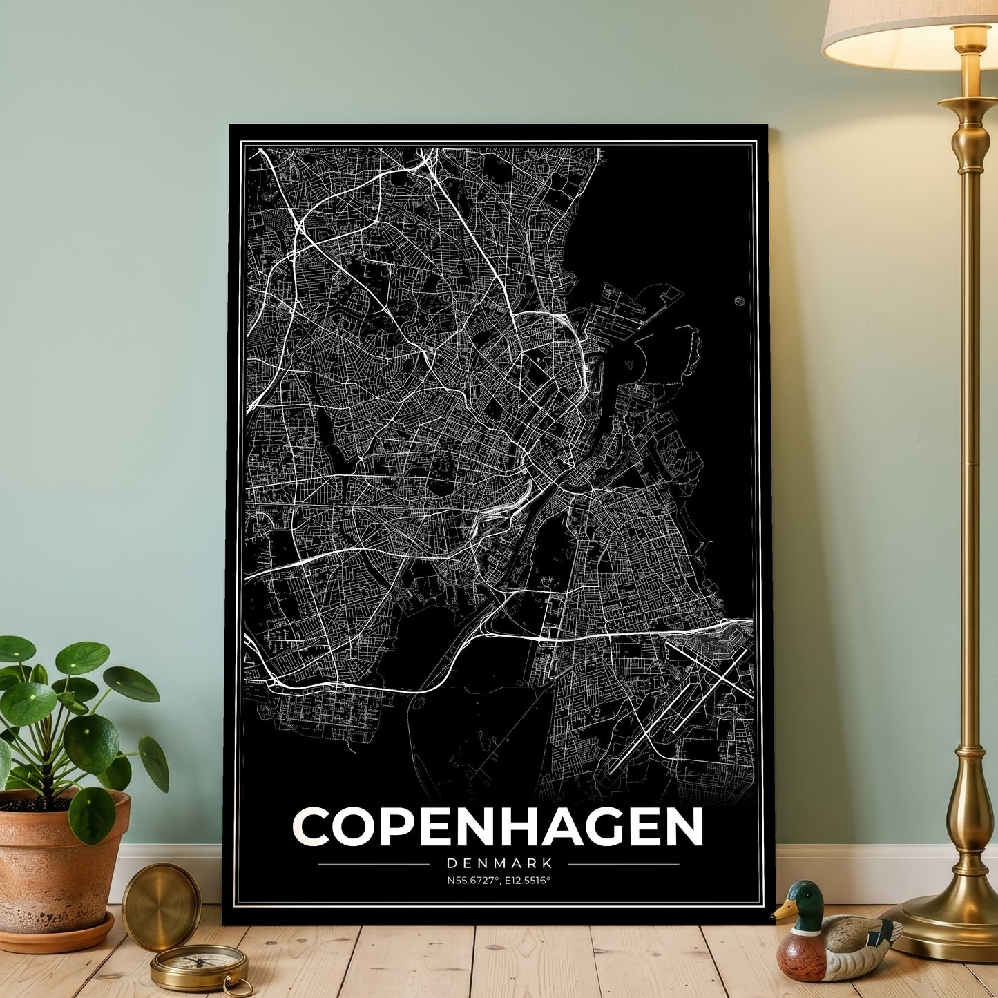 Copenhagen Modern Map Poster