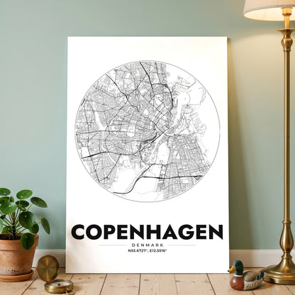 Copenhagen Spot Map Poster