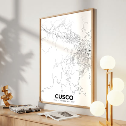 Cusco Elegant Map Poster