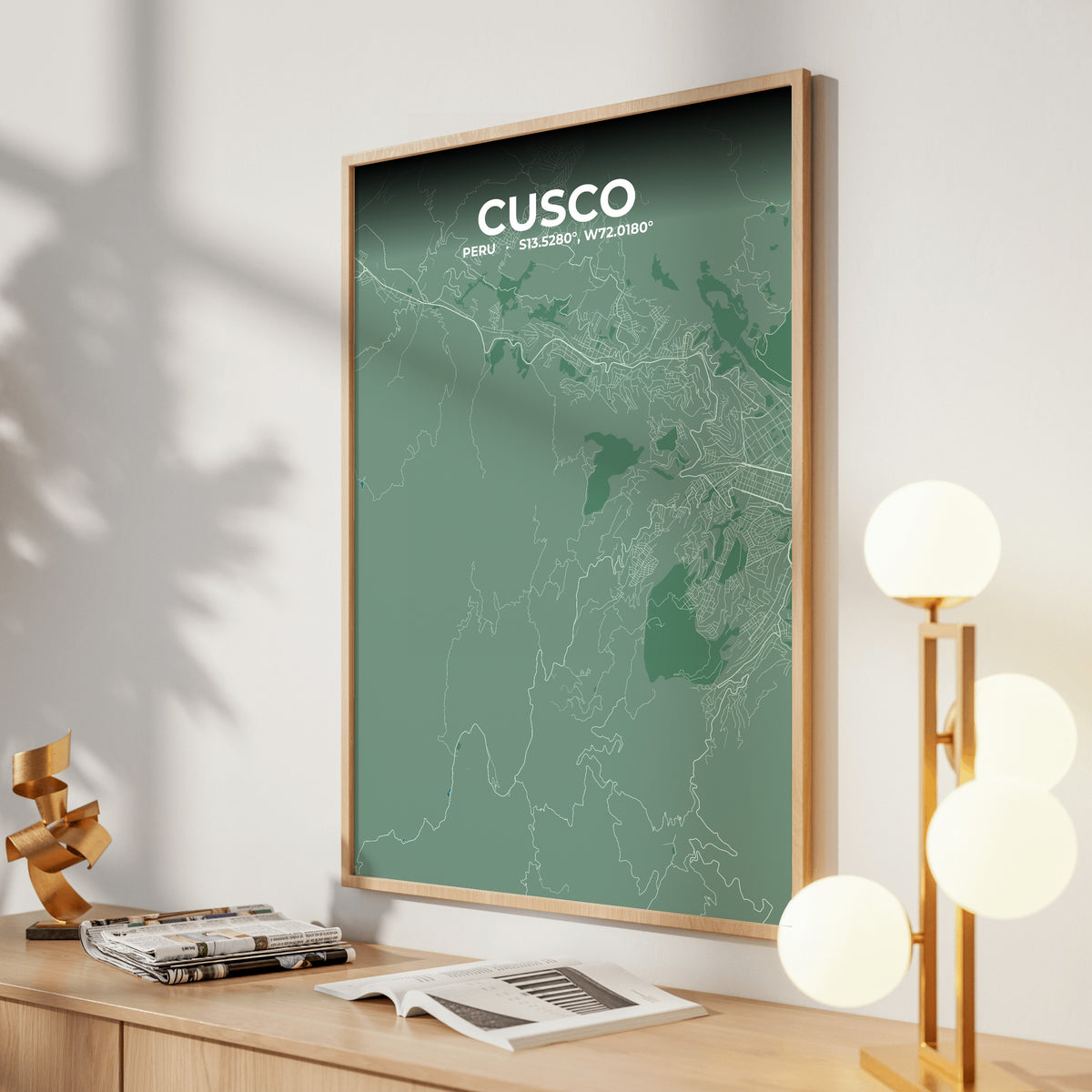 Cusco Mist Map Poster
