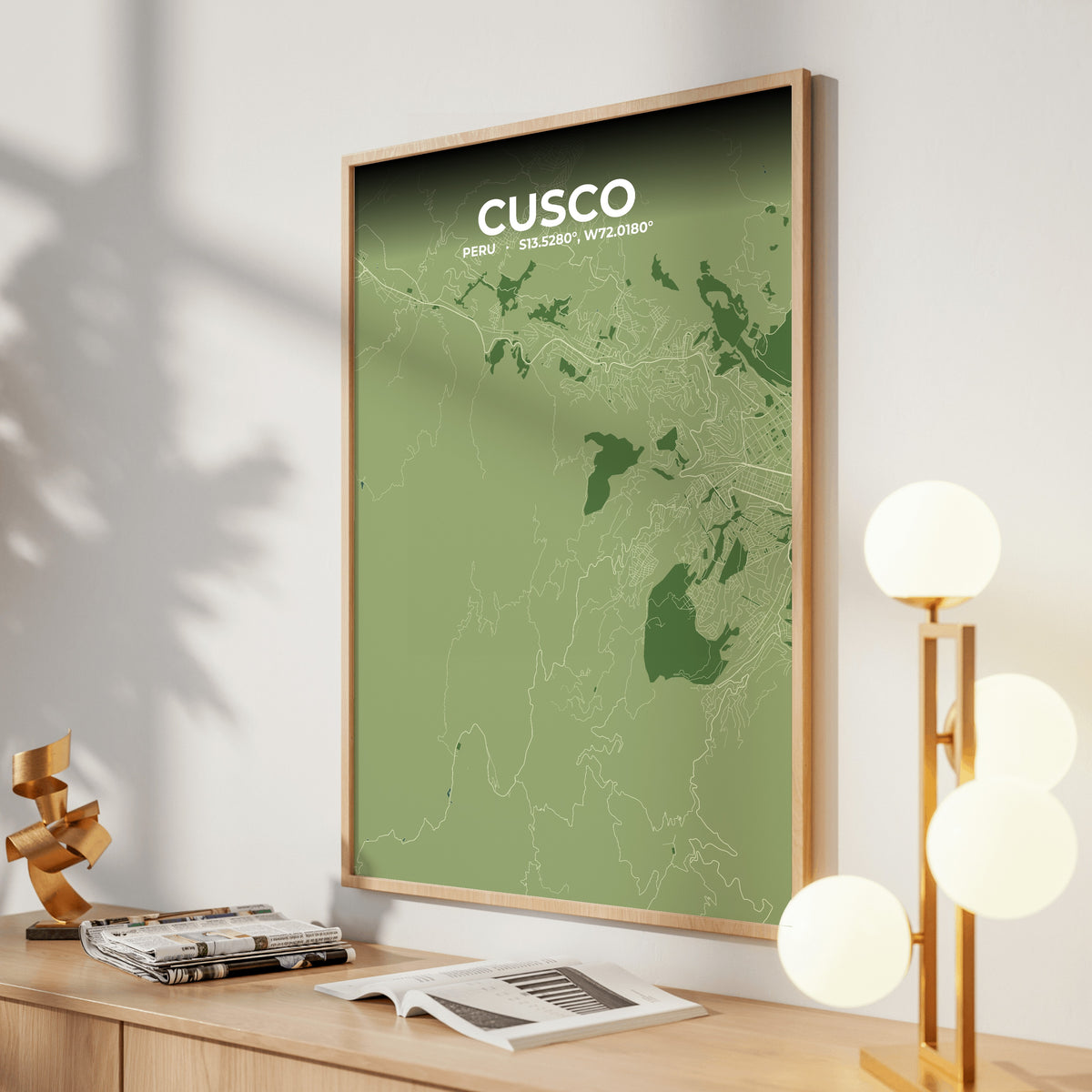 Cusco Clay Map Poster