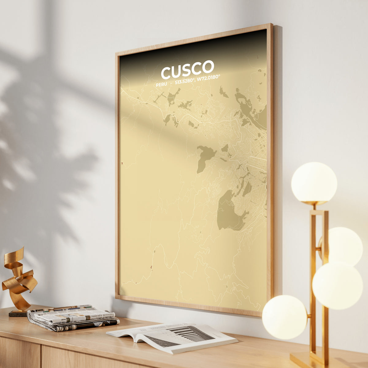 Cusco Ember Map Poster