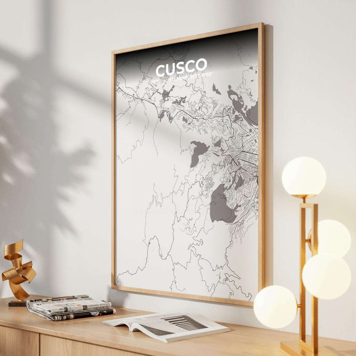 Cusco Ash Map Poster