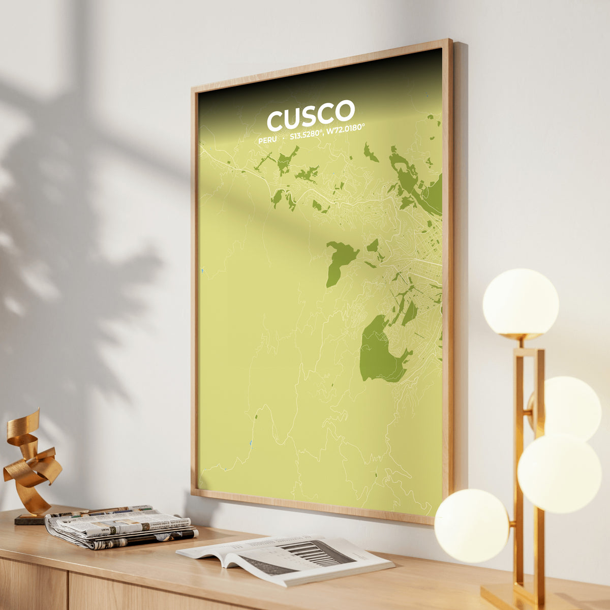 Cusco Fern Map Poster