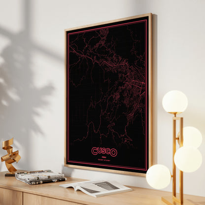 Cusco Phosphor Map Poster - System Alert