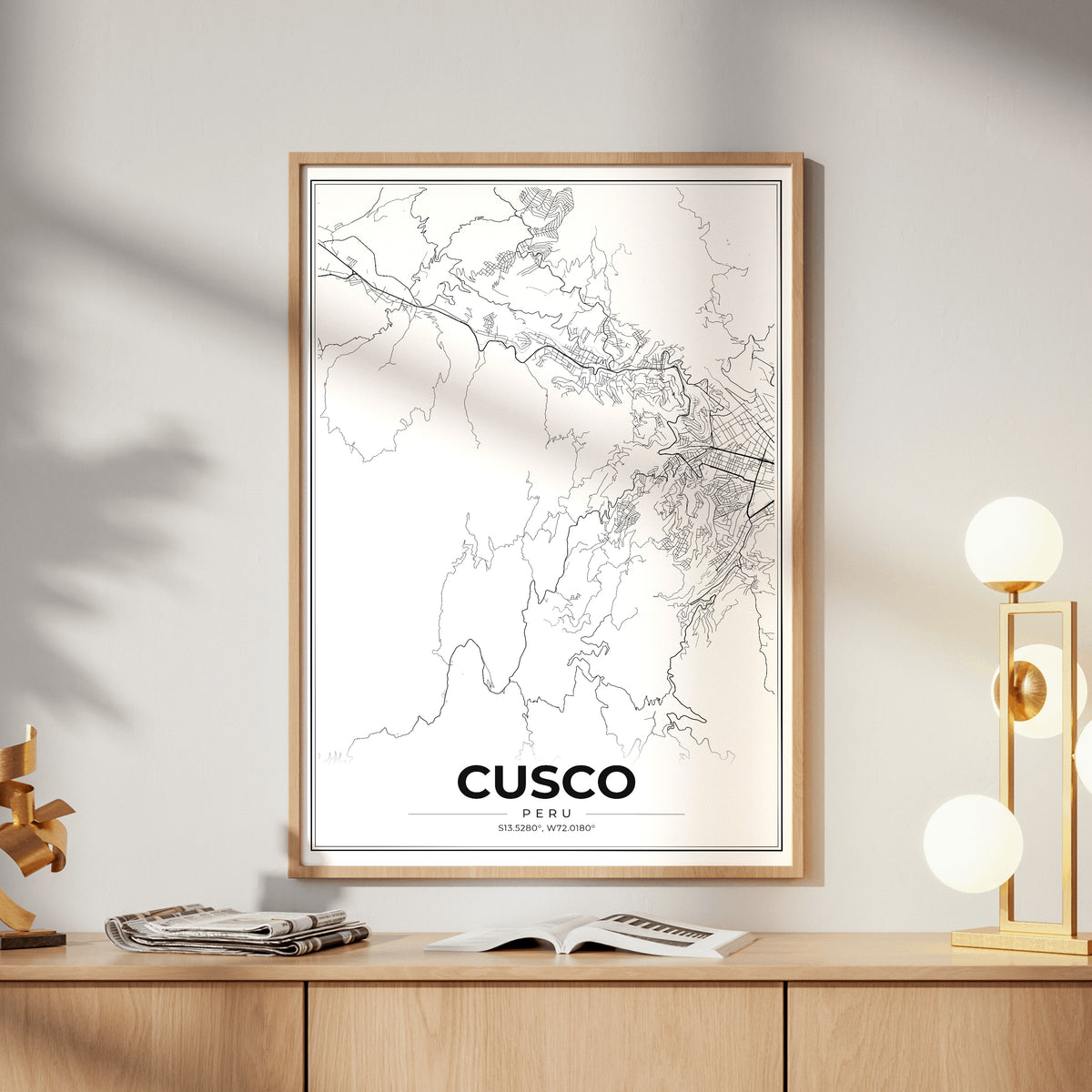 Cusco Modern Map Poster