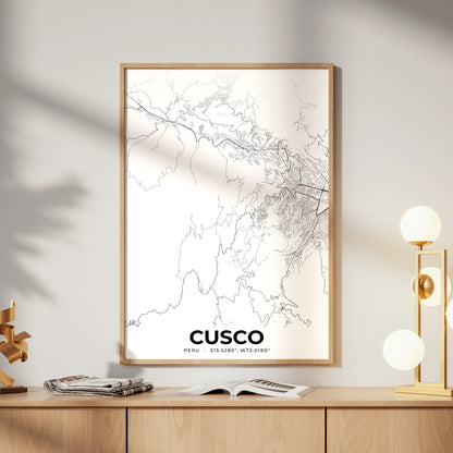 Cusco Elegant Map Poster