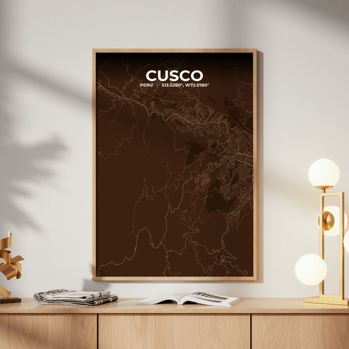 Cusco Plum Map Poster
