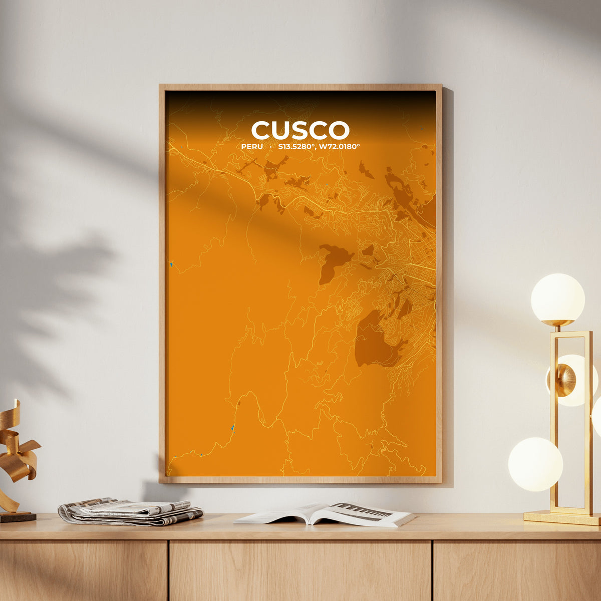 Cusco Scorch Map Poster