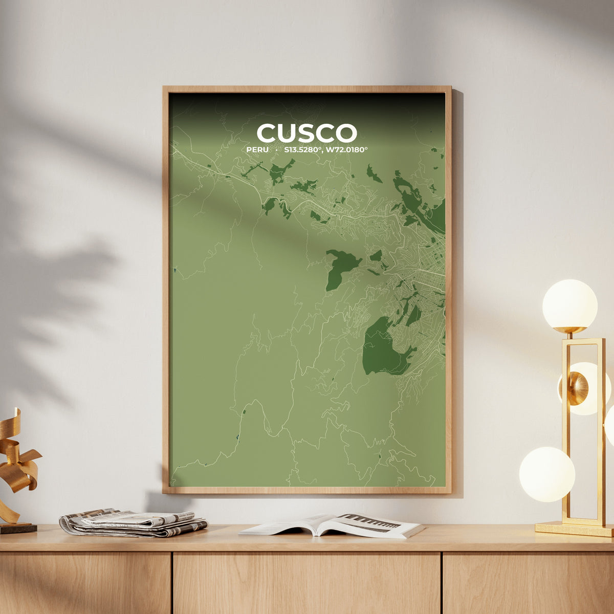 Cusco Clay Map Poster