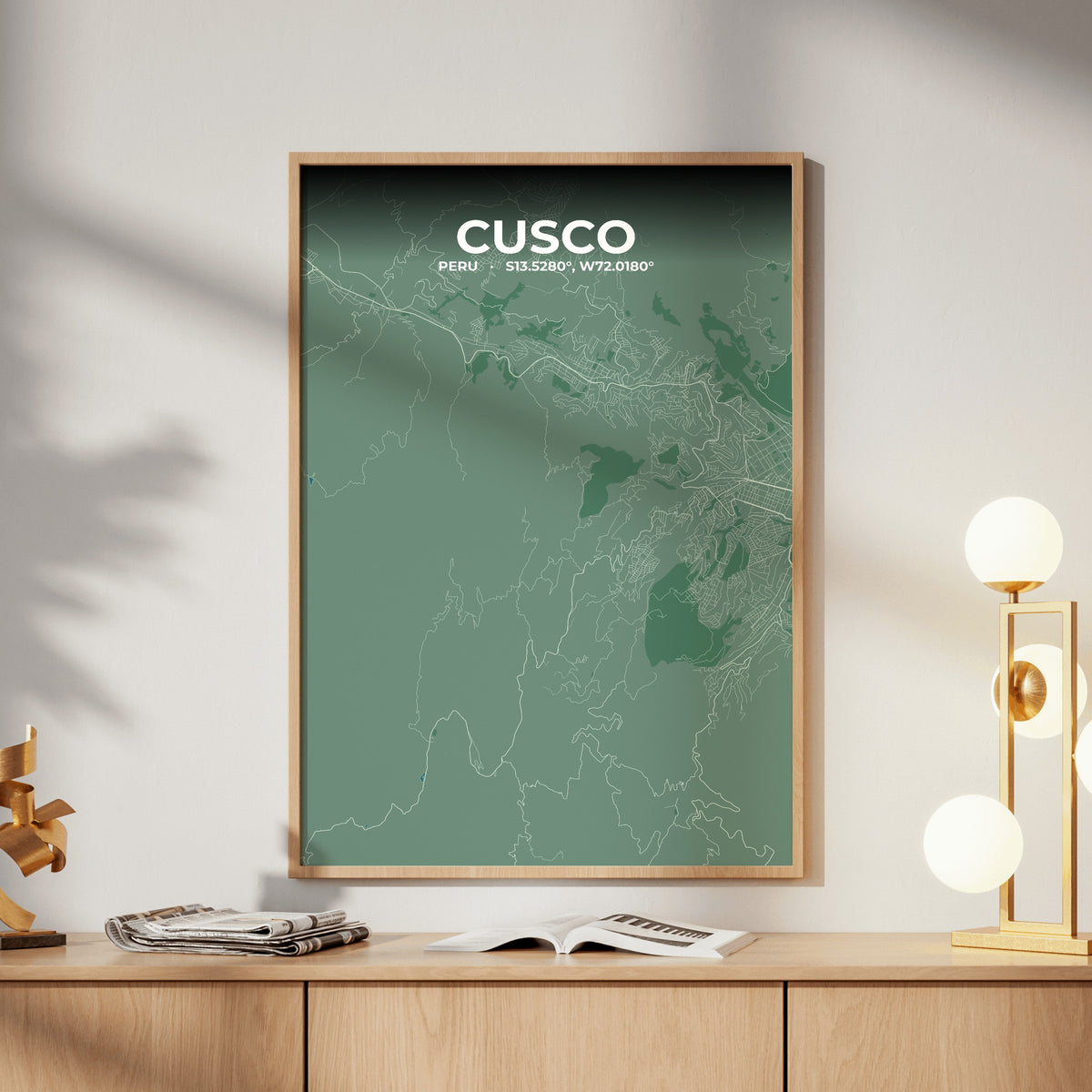 Cusco Mist Map Poster