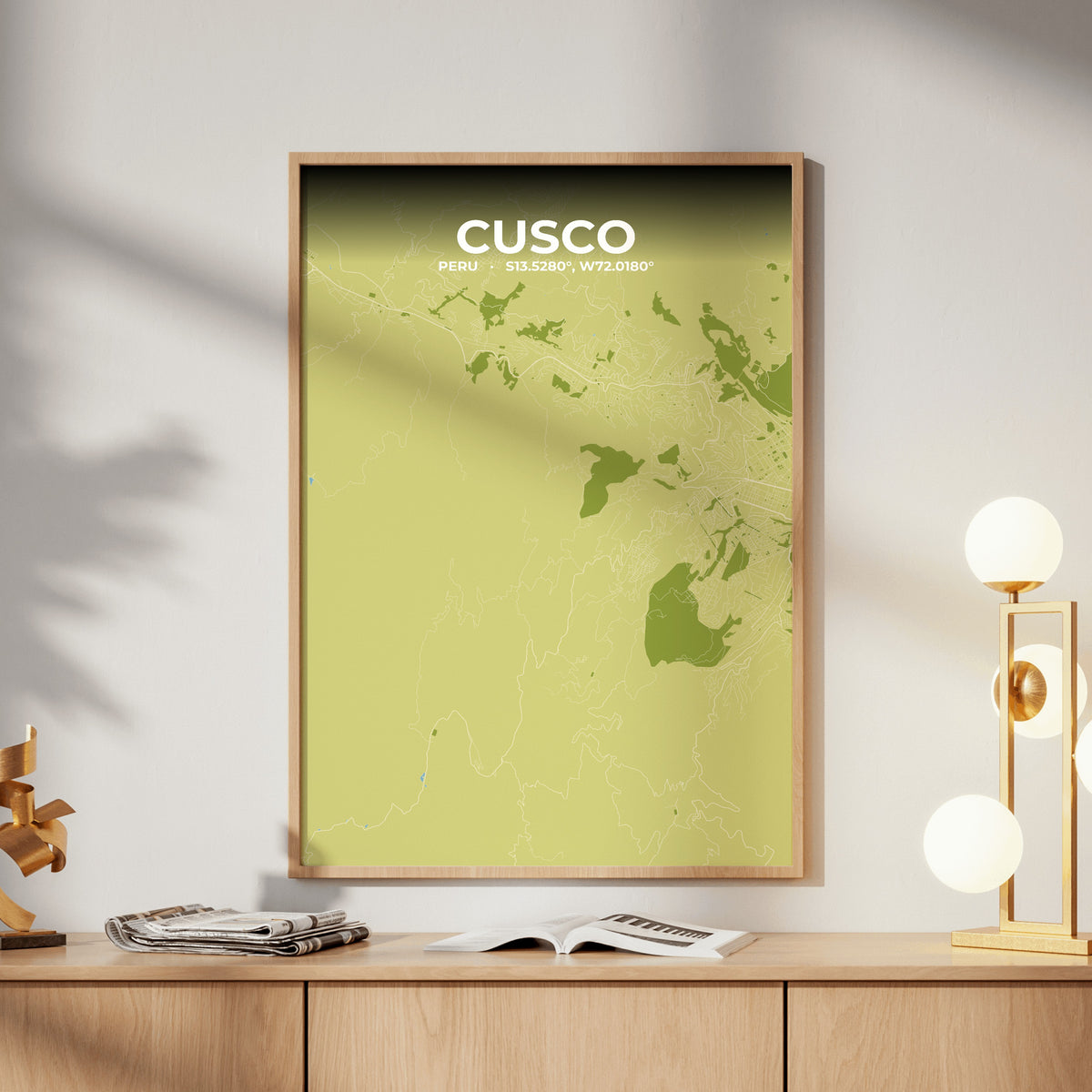 Cusco Fern Map Poster