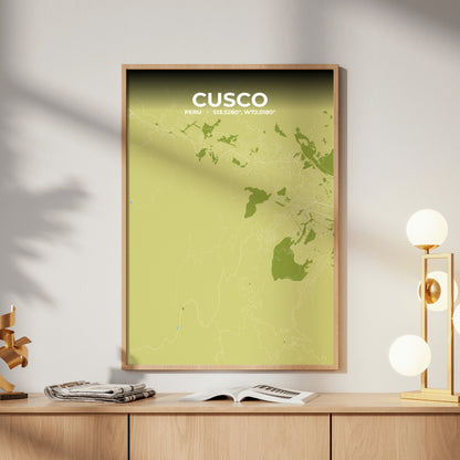 Cusco Fern Map Poster