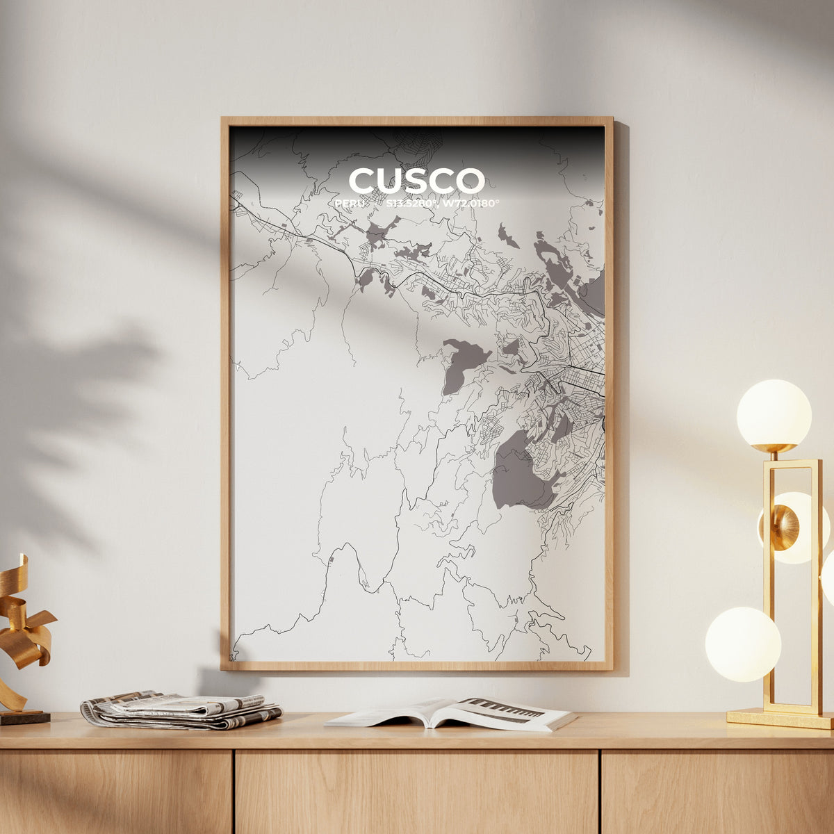 Cusco Ash Map Poster