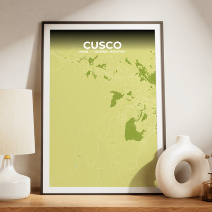 Cusco Fern Map Poster