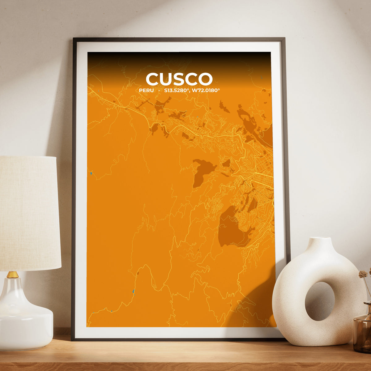 Cusco Scorch Map Poster