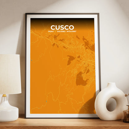 Cusco Scorch Map Poster