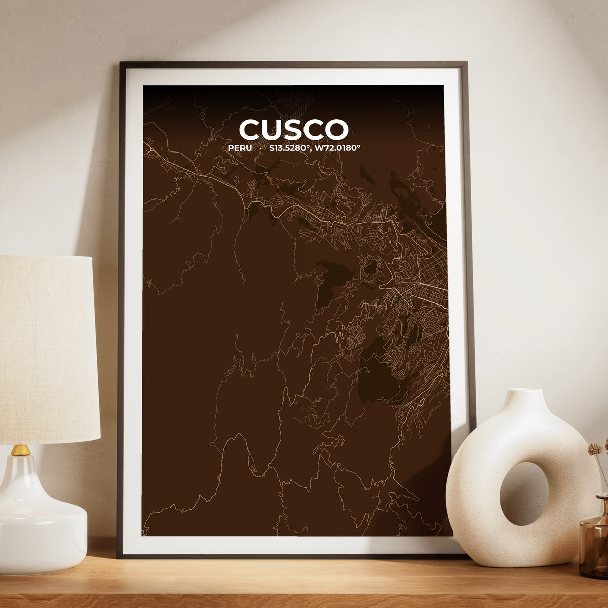Cusco Plum Map Poster