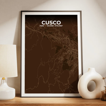 Cusco Plum Map Poster