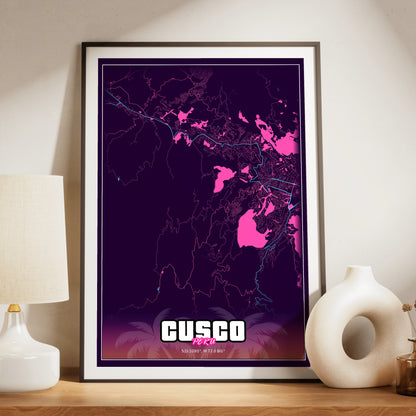 Cusco GTA Map Poster