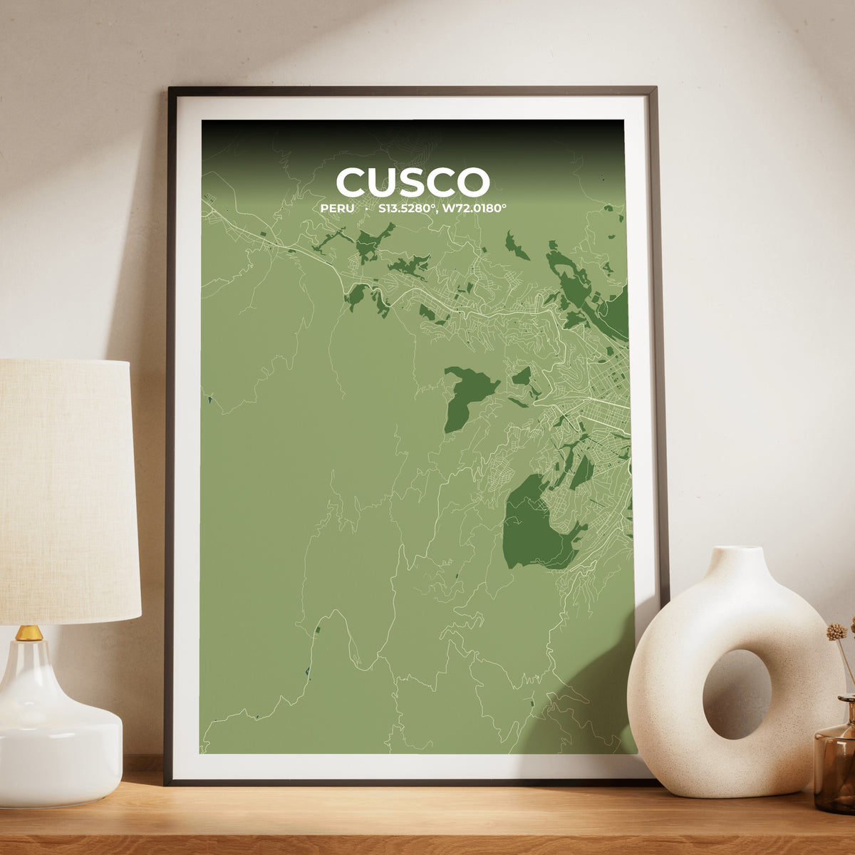 Cusco Clay Map Poster