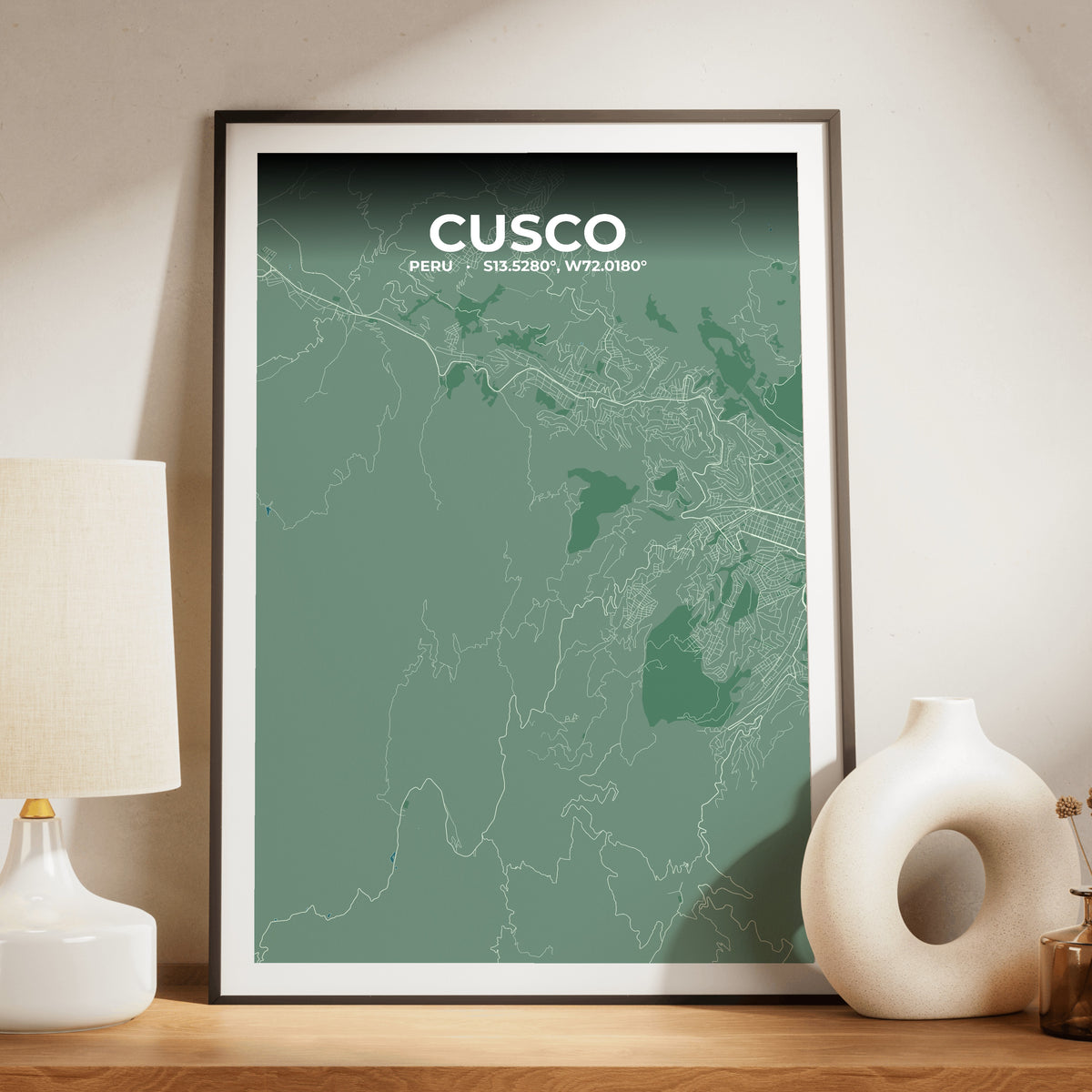 Cusco Mist Map Poster