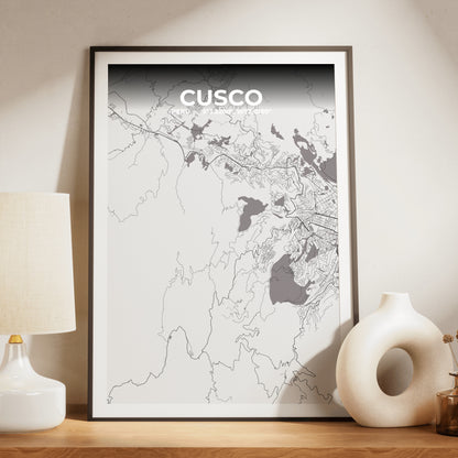 Cusco Ash Map Poster