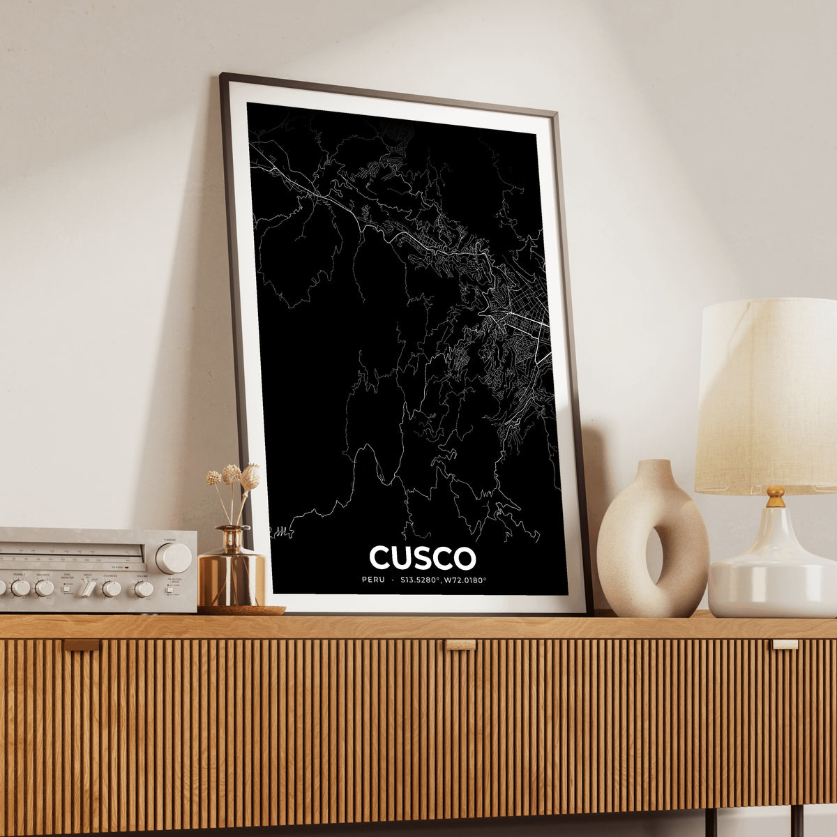 Cusco Elegant Map Poster