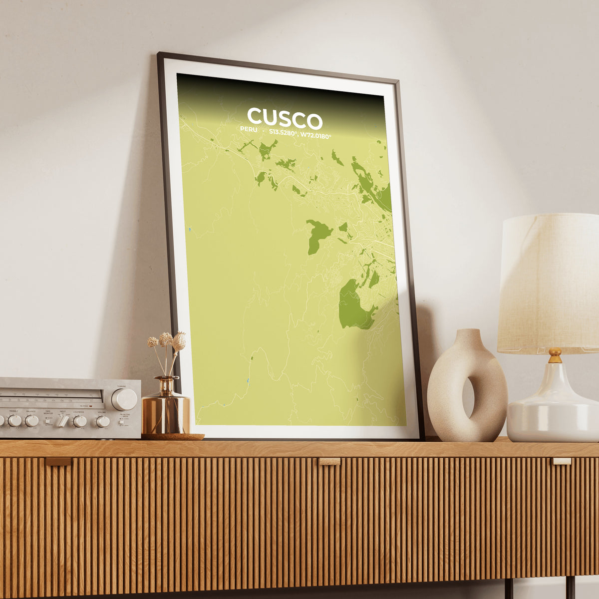 Cusco Fern Map Poster