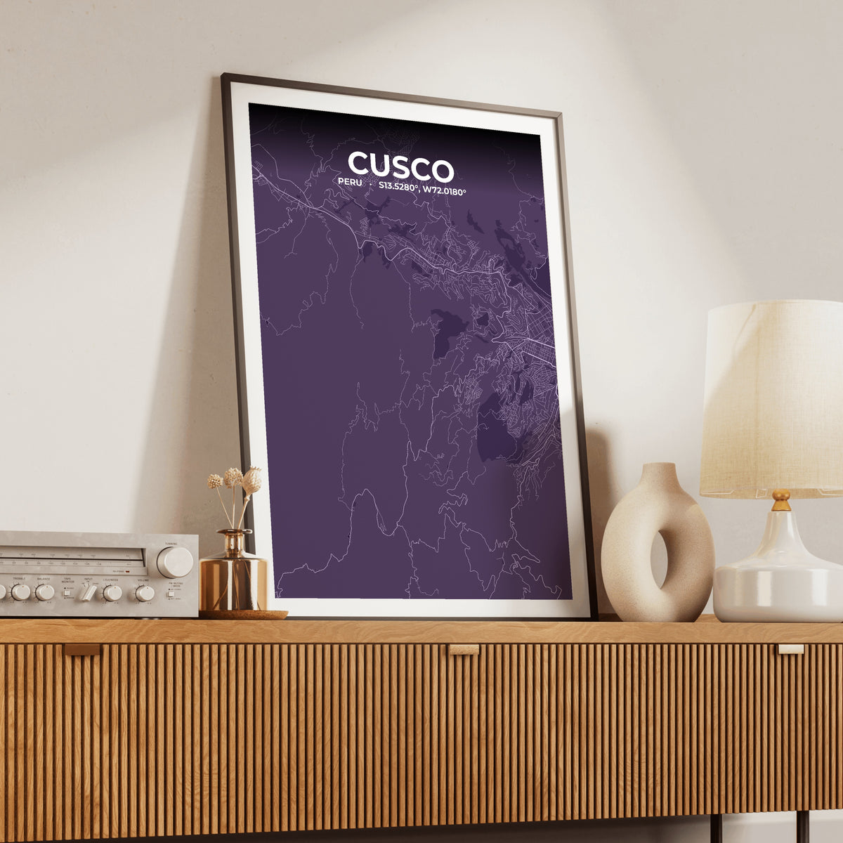 Cusco Dusk Map Poster