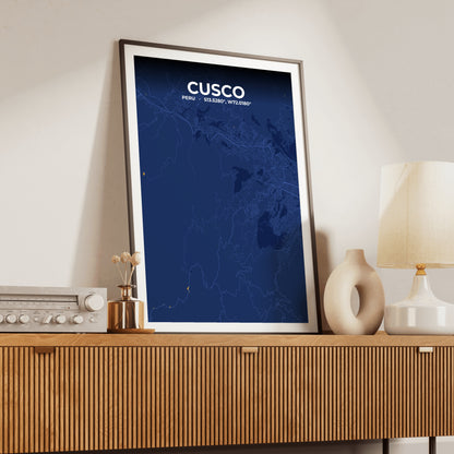 Cusco Ink Map Poster