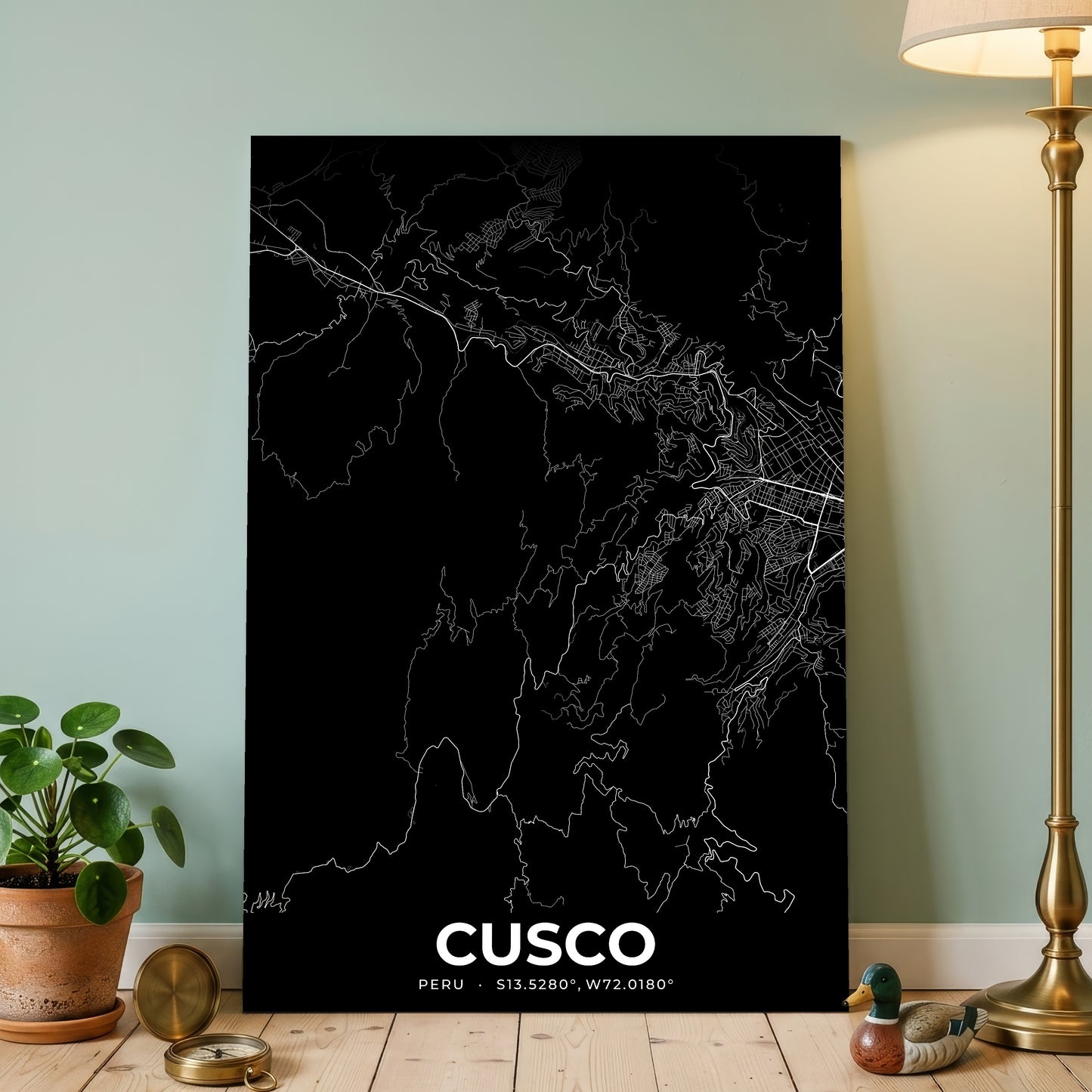 Cusco Elegant Map Poster
