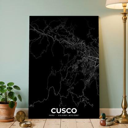 Cusco Elegant Map Poster